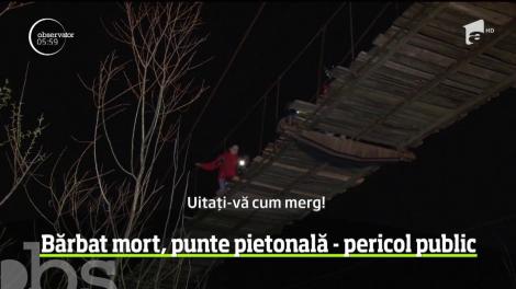 Un bărbat de 67 de ani a murit după ce a căzut de pe o punte pietonală veche de 30 de ani, aflată în stare deplorabilă