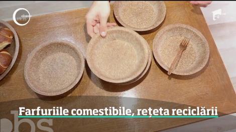 Farfuriile comestibile, rețeta reciclării! Ce gust au
