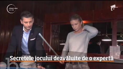 Sonia Simionov, campioană naţională la biliard, i-a dat o lecţie lui Valentin Butnaru