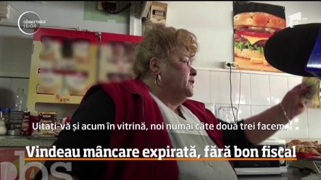 Vindeau mâncare expirată, fără bon fiscal. S-a întâmplat într-un restaurant fast-food din Bistriţa-Năsăud