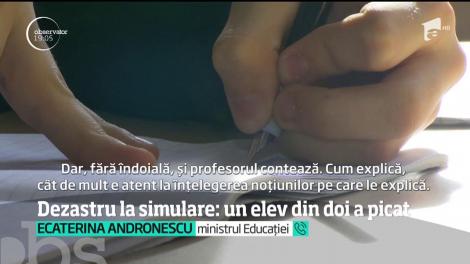 Dezastru la simulare: un elev din doi a picat examenul. Ministrul Educaţiei dă vina pe elevi