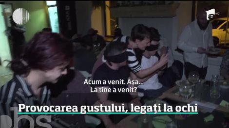 Provocare inedită pentru gurmanzii din Sibiu. Legaţi la ochi, au fost puşi să ghicească ce preparate au în faţă