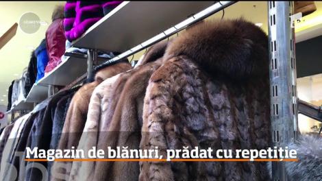 Magazin de blănuri din Suceava, prădat de un hoţ, de trei ori