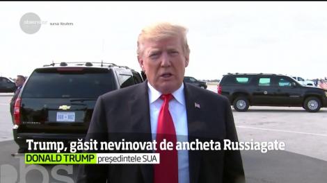 Donald Trump, găsit nevinovat de ancheta Russiagate