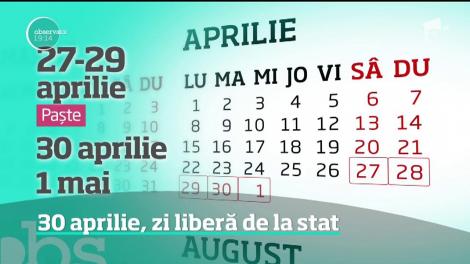 Guvernul leagă Paştele de 1 Mai şi le oferă bugetarilor o minivacanţă de şase zile!