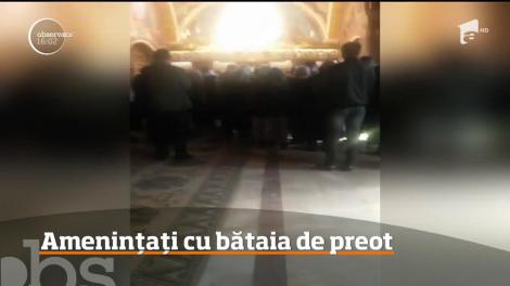 Imagini halucinante surprinse la o mănăstire din Argeș! Starețul, filmat în timp ce înjura enoriașii! Ce l-ar fi scos din minți