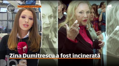 Zina Dumitrescu a fost incinerată