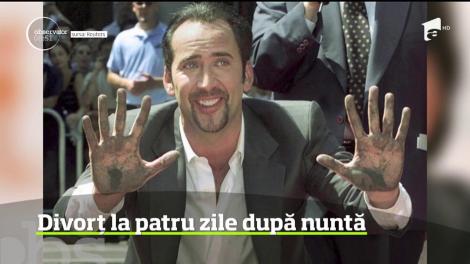 La numai 4 zile după ce i-a jurat soţiei sale iubire veşnică, Nicolas Cage vrea să divorţeze!