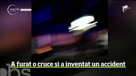 Mobilizare uriaşă în Dâmboviţa, după ce un bărbat de 75 de ani a fost găsit prăbuşit într-un şanţ, cu o cruce uriaşă lângă el