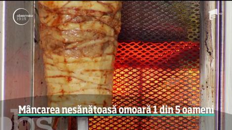 Mâncarea nesănătoasă omoară unul din cinci români! Sarea este principala cauză a deceselor