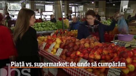 De la piață sau din supermarket? De unde luăm cele mai ieftine și bune alimente?
