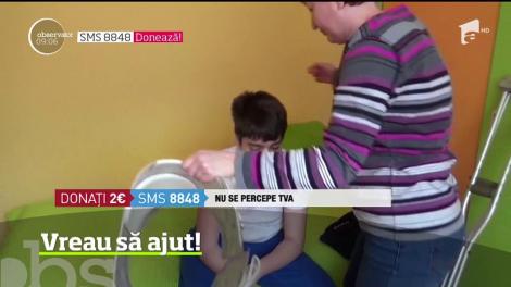 Vreau să ajut! Andrei s-a născut cu o boală degenerativă, cu oasele pline de tumori benigne şi cu risc permanent de fracturi