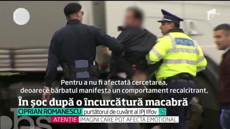 Momente dramatice la cercetarea unui accident rutier. Un martor a trăit un şoc emoţional puternic, iar poliţiştii au fost nevoiţi să îl încătuşeze