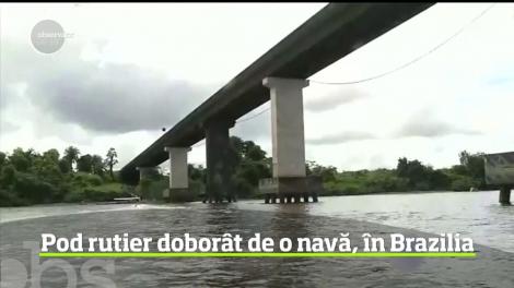 Pod rutier doborât de o navă, în Brazilia