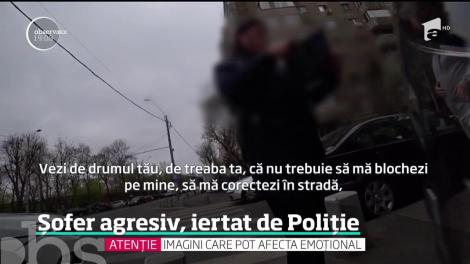 Scene violente între un şofer şi un motociclist. Cei doi au fost la un pas să se ia la bătaie, chiar langă un poliţist