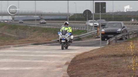 Vănătoare de vitezomani pe autostradă