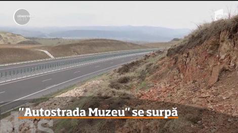 Celebra "Autostradă Muzeu" deschisă traficului în urmă cu jumătate de an a început să arate ca un sit arheologic!