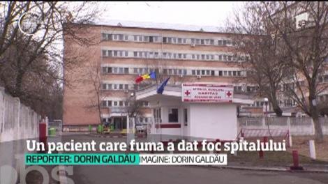 Panică la spitalul din Alba Iulia! Un pacient a fumat pe ascuns şi a dat foc unităţii medicale