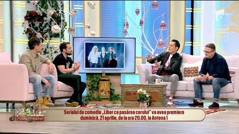 Detalii din scenariul noului serial de comedie de la Antena 1, Liber ca pasărea cerului. Ștefan Bănică: Doi prieteni din copilărie se întâlnesc după 20 de ani. Ei se comportă la 40 de ani, ca și cum ar avea 15