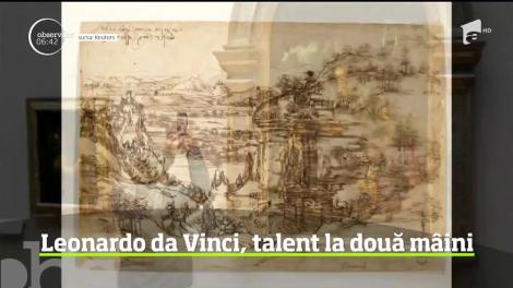 Descoperire uluitoare despre Leonardo da Vinci. Un studiu efectuat asupra primului desen cunoscut al artistului renascencentist arată că da Vinci era ambidextru