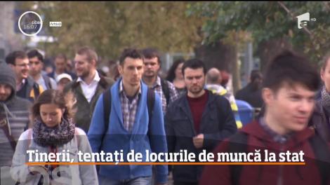 Tinerii români preferă să se angajeze la stat, decât în mediul privat
