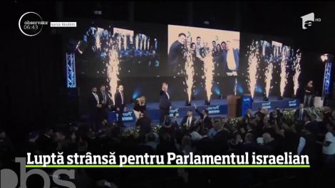 Luptă strânsă la alegerile parlamentare din Israel