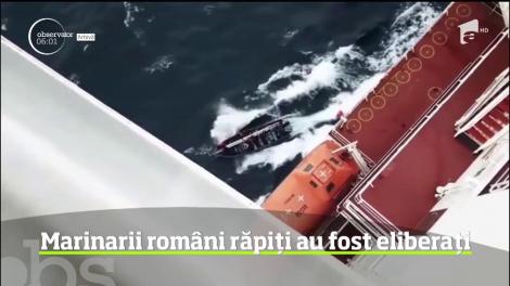 Cei trei marinari români răpiţi la începutul lunii martie de pe o navă aflată în largul apelor statului Togo au fost eliberaţi