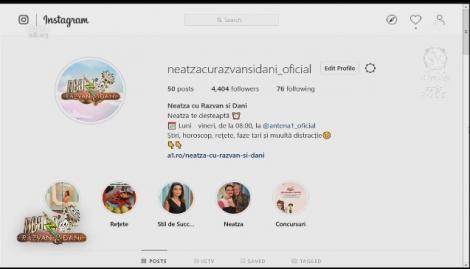 Răzvan și Dani vă invită să urmăriți și pagina Neatza de pe Instagram: Vom posta imagini care nu vor apărea în emisiune sau pe Facebook