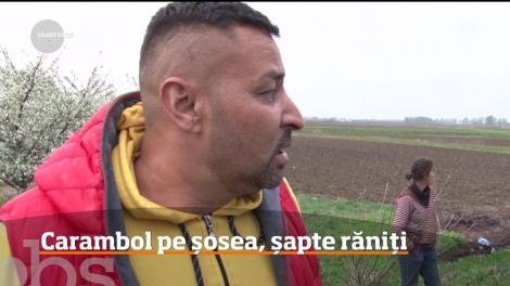 Şapte persoane au ajuns la spital, după ce trei autoturisme s-au ciocnit în judeţul Dâmboviţa!