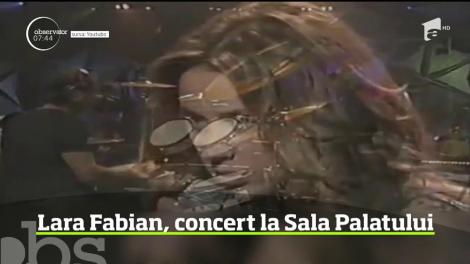 Lara Fabian va susţine în luna noiembrie două concerte la Sala Palatului