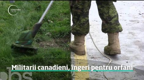 Mai mulţi militari canadieni au muncit ore întregi pentru copiii unui orfelinat din Constanţa