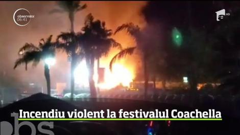 Incendiu puternic la Festivalul Coachella