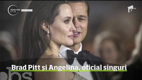 Angelina Jolie şi Brad Pitt şi-au recăpătat oficial statutul de burlaci