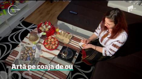 Artă pe coajă de ou. Un ou de Paște pot să coste şi câteva sute de lei