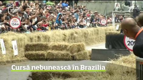 La Sao Paulo a avut loc o cursă cu maşini fără motor, din cele mai ciudate