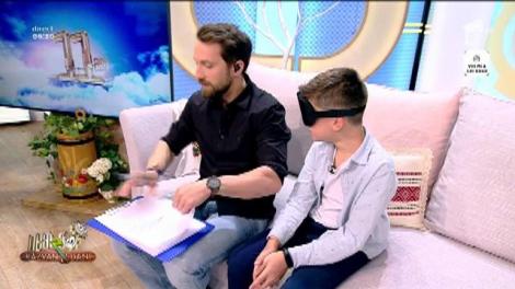 „Dacă tu poți să vezi prin chestia asta, eu mănânc jumătate de lămâie goală!” Andru Teodorescu, demonstrație de senzație la „Neatza cu Răzvan și Dani”