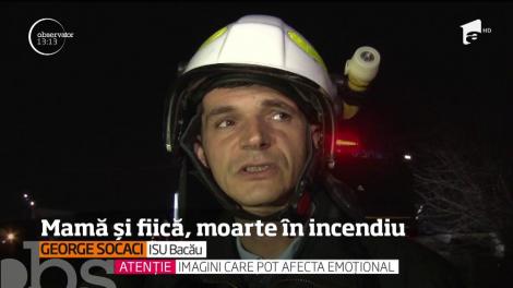 Mamă și fiică din Bacău, moarte într-un incendiu violent