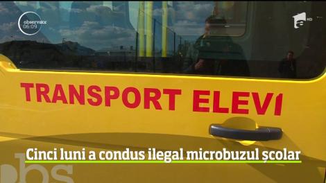 Un șofer din Bascov, judeţul Argeş, a condus cinci luni ilegal microbuzul școlar