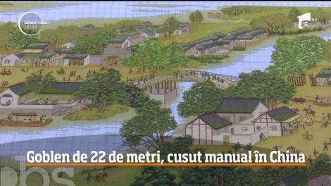 O femeie din China a reuşit să realizeze un goblen lung de 22 de metri