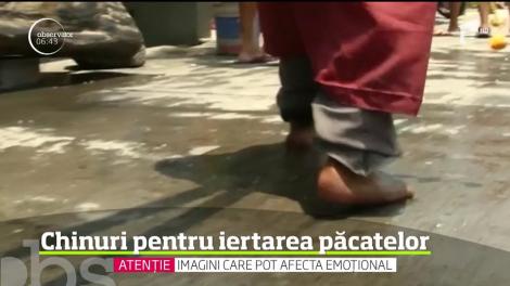 Se lasă biciuiți și schingiuiți, pentru a cinsti patimile lui Iisus: „Cineva din familia mea este bolnav. Aşa că trebuie să fac acest sacrificiu”