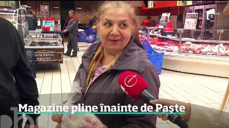 Magazine pline înainte de ajunul Paştelui catolic şi al Floriilor. Au fost cozi la carne şi la raionul de peşte