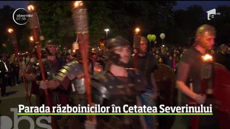 Parada războinicilor daco-romani din Cetatea Severinului. Luptele atrag spectatori de toate vârstele