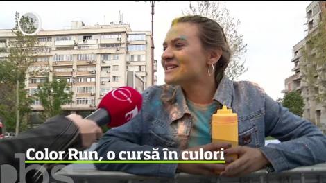 Imagini de la Festivalul Color Run din București. Peste 10.000 de participanţi au luat startul în cursa de cinci kilometri