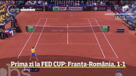 Prima zi a semifinalei FED CUP: Franța - România, 1-1