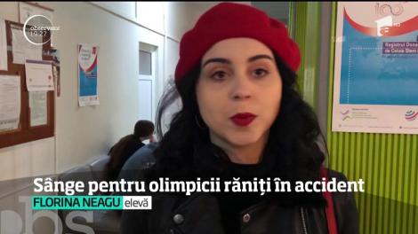 Sute de oameni au donat sânge pentru a-i ajuta pe cei nouă elevi olimpici răniţi grav într-un accident de microbuz