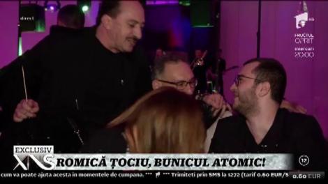 Romică Ţociu, într-o ipostază nemaivăzută! A sărutat-o pe cap pe nora lui, la ziua Oanei Roman! Video