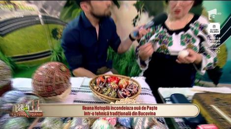 Ileana Hotopilă, meșter și artist popular, încondeiază ouă de Paște într-o tehnică tradițională din Bucovina: Meseria asta se învață din familie