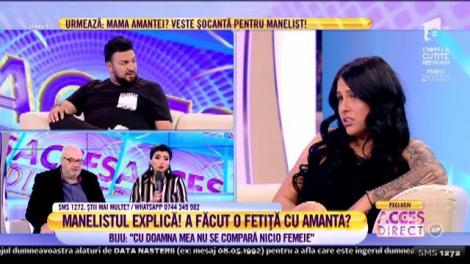 Manelistul Biju, foc și pară la „Acces Direct”, faţă în faţă cu amanta lui! „Nu îmi jigni soția!”