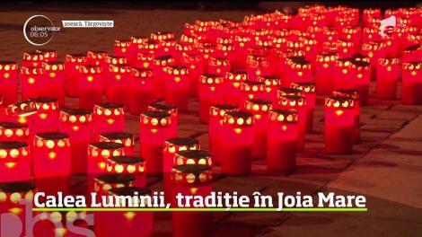 Oraşul Târgovişte s-a luminat într-o tradiţie care se ţine, de două decenii, în fiecare an în Joia Mare