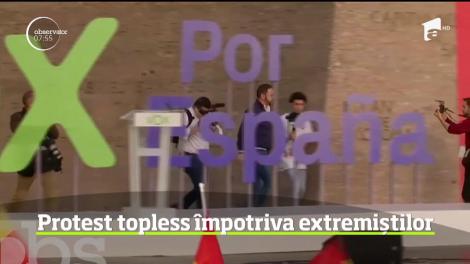 Protest inedit la ultimul miting electoral al partidului spaniol de extremă dreaptă VOX